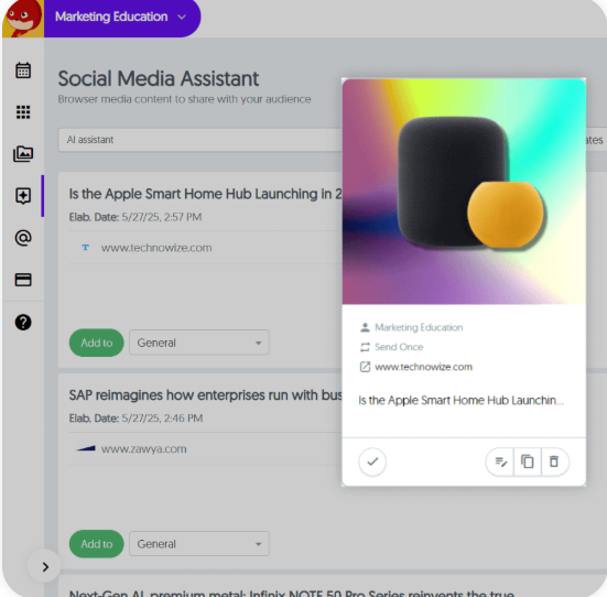 screenshot of Squirrly Social
